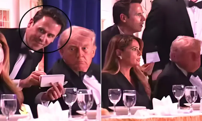 Who was the magician showing a note on stage during the attack on President Trump?