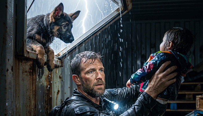 German Shepherd Puppy Leads Ex-Soldier to Three Trapped Children in Hurricane Nightmare
