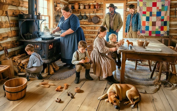 • Wyoming Territory winter of 1887 strains widowed rancher Samuel Parker and his seven children